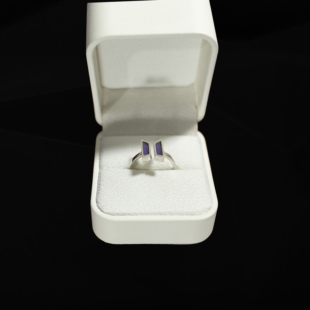 Anillo Trapezoide Violeta
